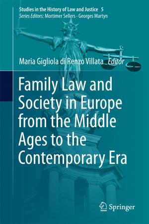 Cover of the book Family Law and Society in Europe from the Middle Ages to the Contemporary Era by Jesús Montoya Sánchez de Pablo, María Miravalles López, Antoine Bret