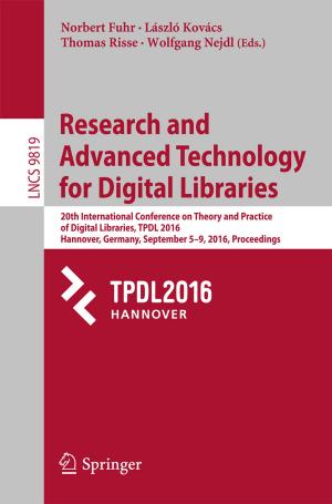 Cover of the book Research and Advanced Technology for Digital Libraries by Bo Rong, Xuesong Qiu, Michel Kadoch, Songlin Sun, Wenjing Li