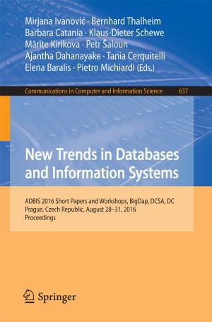 Cover of the book New Trends in Databases and Information Systems by Debdas Ghosh, Debjani Chakraborty