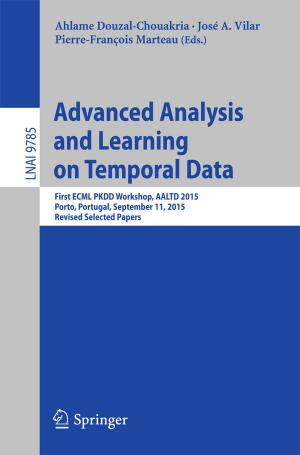 Cover of the book Advanced Analysis and Learning on Temporal Data by Gaotao Shi, Keqiu Li
