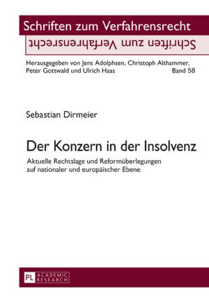 Cover of the book Der Konzern in der Insolvenz by Zheng Chen