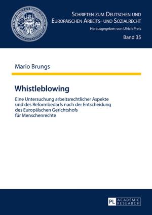 Cover of the book Whistleblowing by Eduardo González Castillo