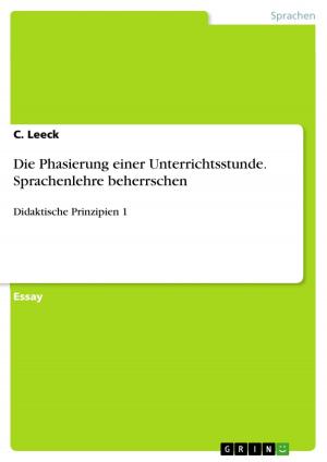 Cover of the book Die Phasierung einer Unterrichtsstunde. Sprachenlehre beherrschen by Anonym