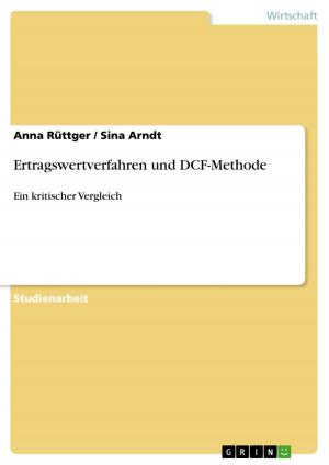 Cover of the book Ertragswertverfahren und DCF-Methode by Anke Hartwig