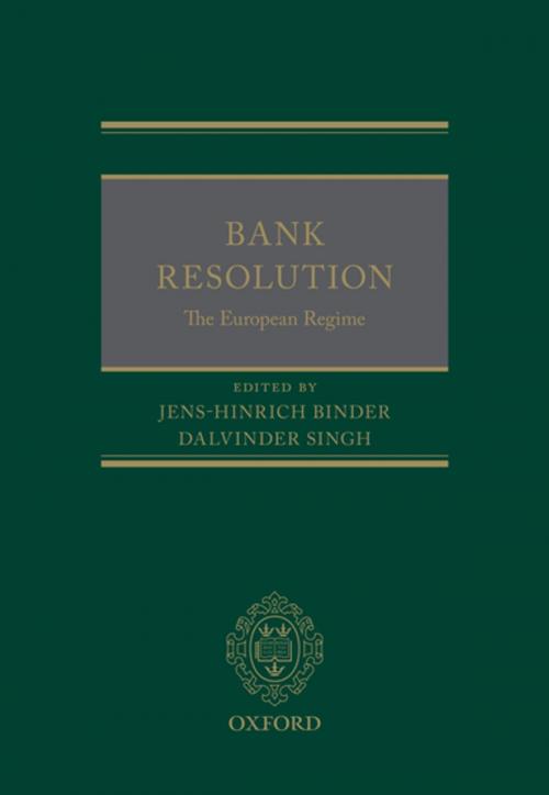 Cover of the book Bank Resolution: The European Regime by , OUP Oxford