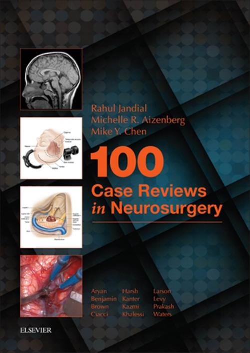 Cover of the book 100 Case Reviews in Neurosurgery E-Book by Rahul Jandial, MD, PhD, Michele R Aizenberg, MD, Mike Y. Chen, MD, PhD, Elsevier Health Sciences