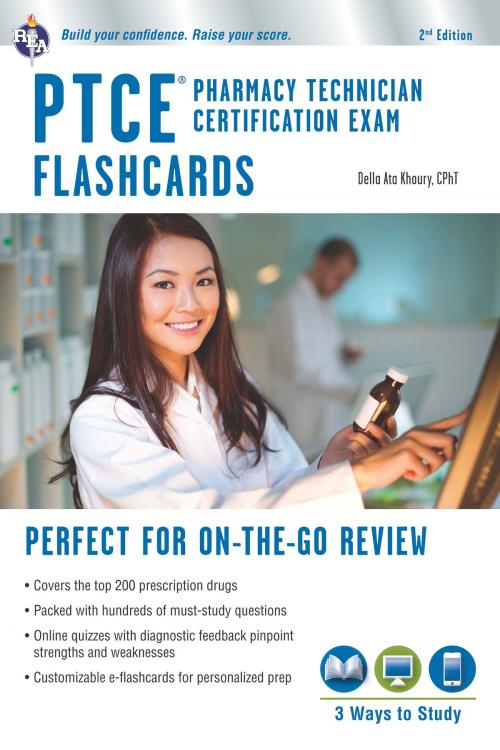 Cover of the book PTCE - Pharmacy Technician Certification Exam Flashcard Book + Online by Della Ata Khoury, Research & Education Association