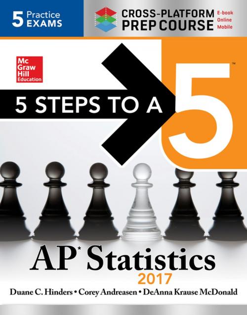 Cover of the book 5 Steps to a 5 AP Statistics 2017 Cross-Platform Prep Course by Duane C. Hinders, Corey Andreasen, DeAnna Krause McDonald, McGraw-Hill Education