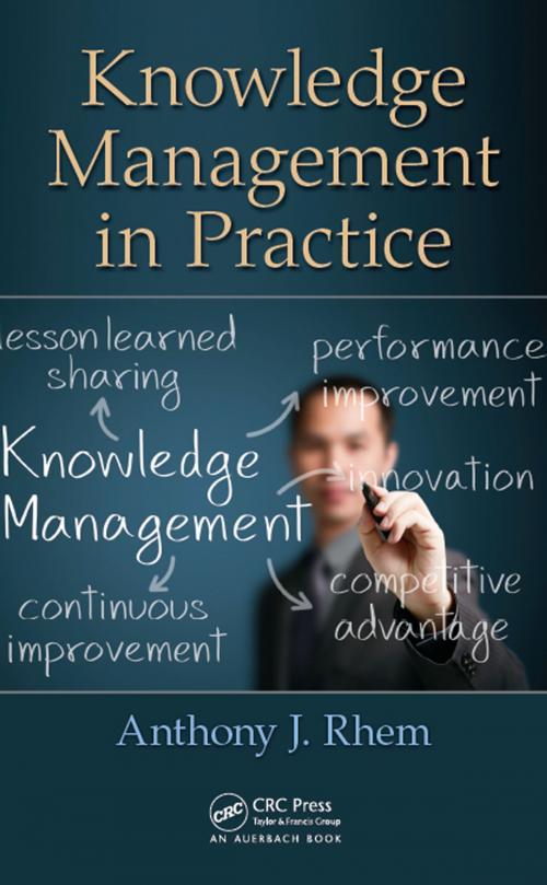 Cover of the book Knowledge Management in Practice by Anthony J. Rhem, CRC Press