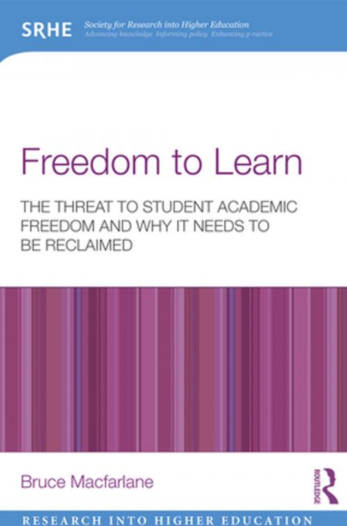 Cover of the book Freedom to Learn by Bruce Macfarlane, Taylor and Francis