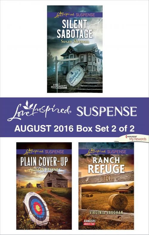 Cover of the book Harlequin Love Inspired Suspense August 2016 - Box Set 2 of 2 by Susan Sleeman, Alison Stone, Virginia Vaughan, Harlequin