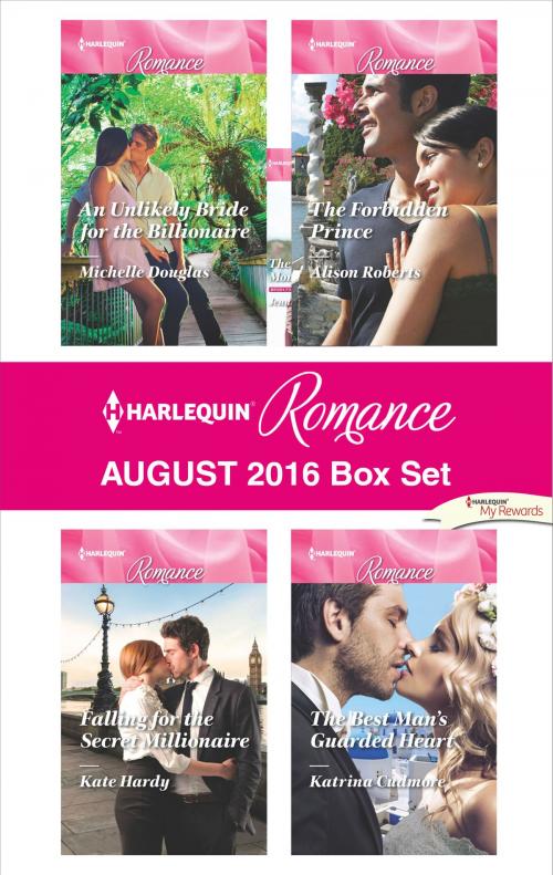 Cover of the book Harlequin Romance August 2016 Box Set by Michelle Douglas, Kate Hardy, Alison Roberts, Katrina Cudmore, Harlequin