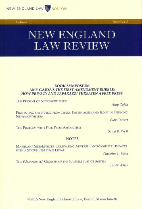 Cover of the book New England Law Review: Volume 50, Number 2 - Winter 2016 by New England Law Review, Quid Pro, LLC