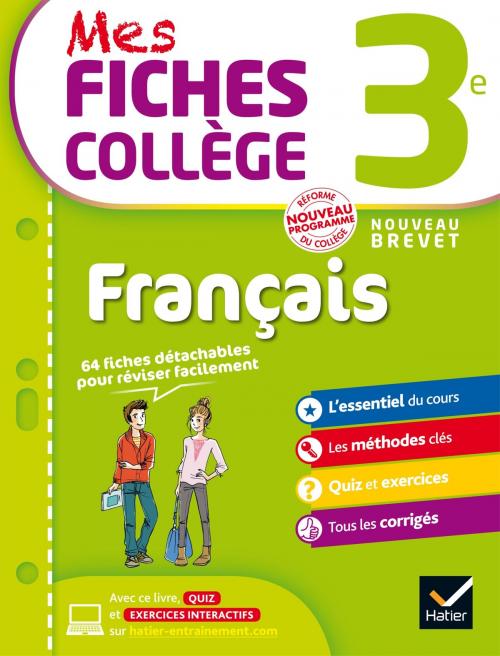 Cover of the book Mes fiches collège Français 3e by Nora Nadifi, Éric Sala, Hatier