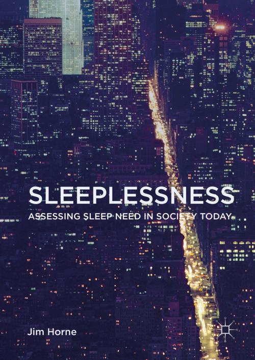 Cover of the book Sleeplessness by Jim Horne, Springer International Publishing