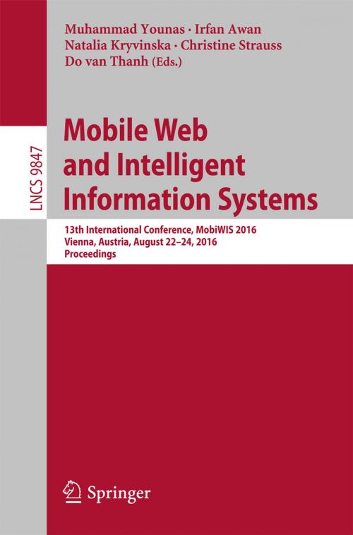 Cover of the book Mobile Web and Intelligent Information Systems by , Springer International Publishing