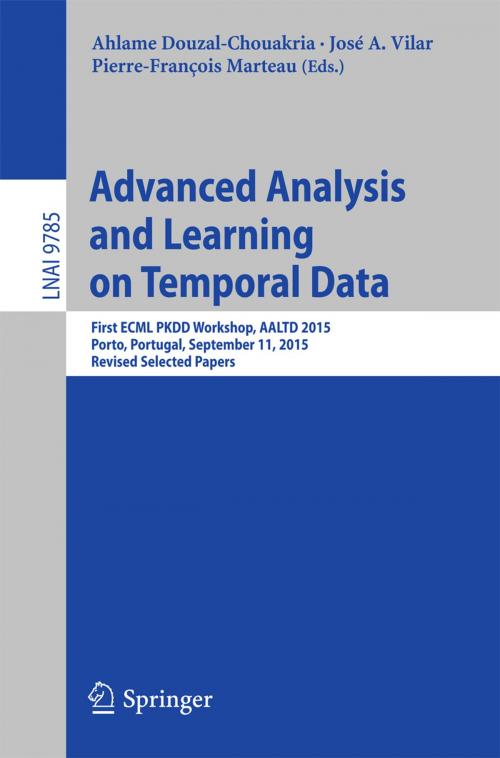 Cover of the book Advanced Analysis and Learning on Temporal Data by , Springer International Publishing