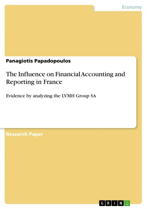 Cover of the book The Influence on Financial Accounting and Reporting in France by Panagiotis Papadopoulos, GRIN Verlag
