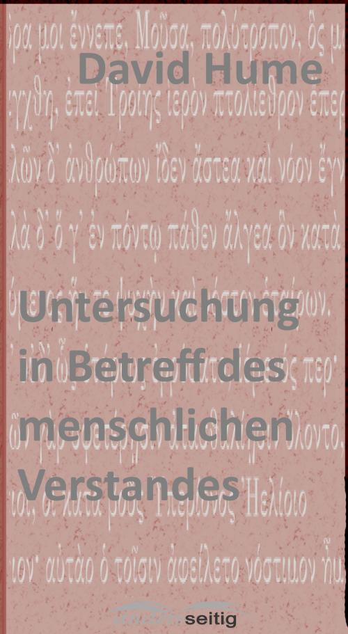 Cover of the book Untersuchung in Betreff des menschlichen Verstandes by David Hume, andersseitig.de