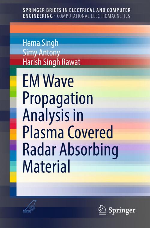 Cover of the book EM Wave Propagation Analysis in Plasma Covered Radar Absorbing Material by Hema Singh, Harish Singh Rawat, Simy Antony, Springer Singapore