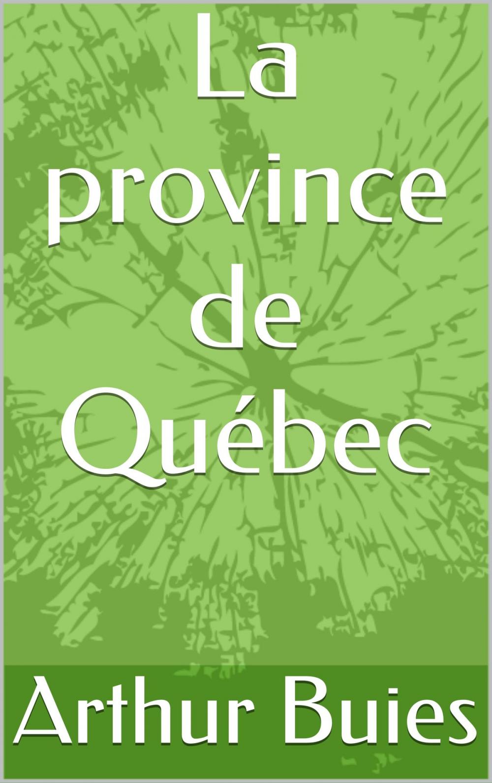 Big bigCover of La province de Québec