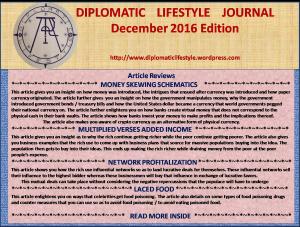 Cover of Diplomatic Lifestyle Journal December 2016 Edition