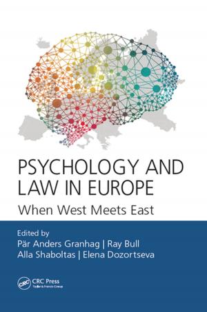 Cover of the book Psychology and Law in Europe by Jia Yi Chow, Keith Davids, Chris Button, Ian Renshaw