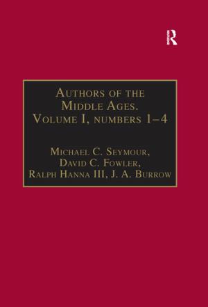 Cover of the book Authors of the Middle Ages. Volume I, Nos 1–4 by Anthony Clark Arend, Robert J. Beck