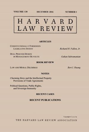 Book cover of Harvard Law Review: Volume 130, Number 2 - December 2016