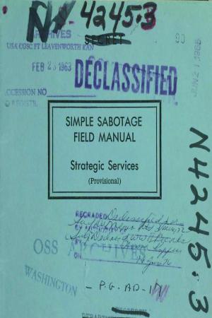 Cover of the book Simple Sabotage Field Manual by RHJ, R. H. Jarrett