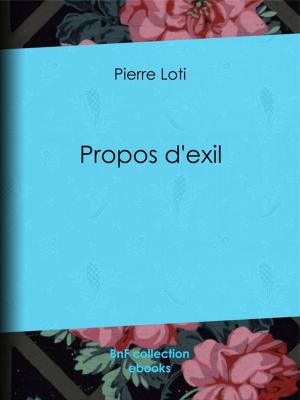 Cover of the book Propos d'exil by Léonce Rousset