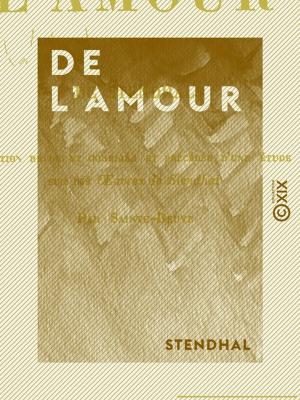Cover of the book De l'amour by Georges Clemenceau