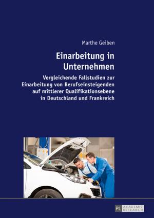 Cover of the book Einarbeitung in Unternehmen by Moritz Kriegs
