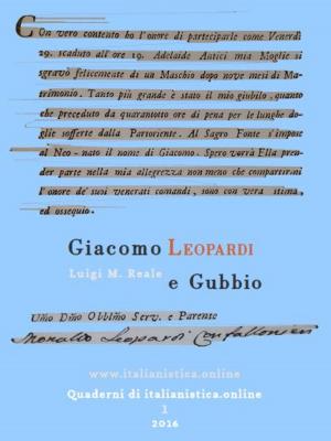 Book cover of Giacomo Leopardi e Gubbio