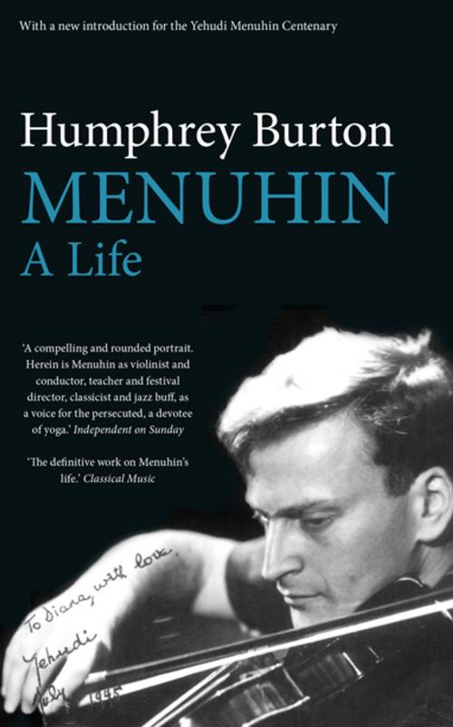 Cover of the book Menuhin by Humphrey Burton CBE, Faber & Faber