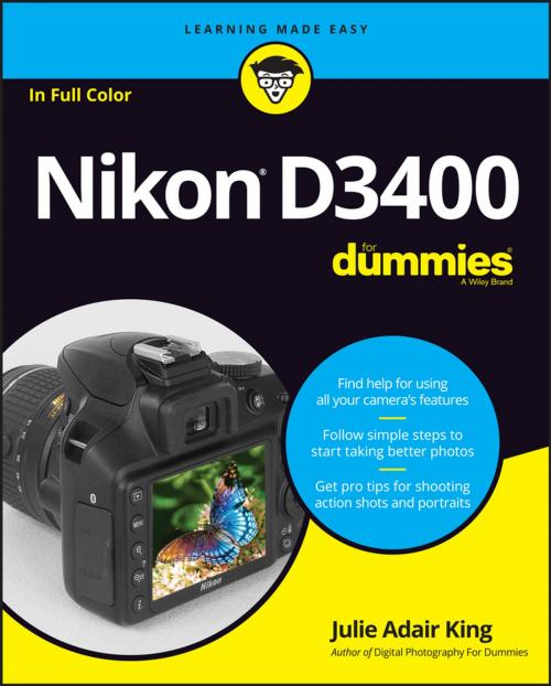Cover of the book Nikon D3400 For Dummies by Julie Adair King, Wiley