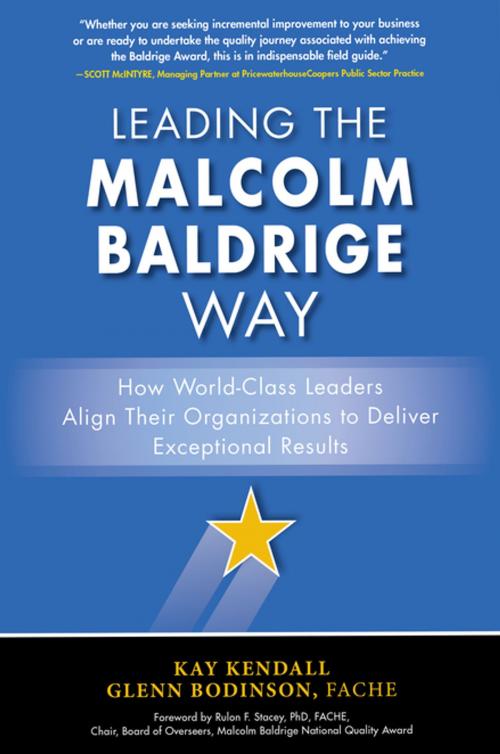 Cover of the book Leading the Malcolm Baldrige Way: How World-Class Leaders Align Their Organizations to Deliver Exceptional Results by Kay Kendall, Glenn Bodinson, McGraw-Hill Education