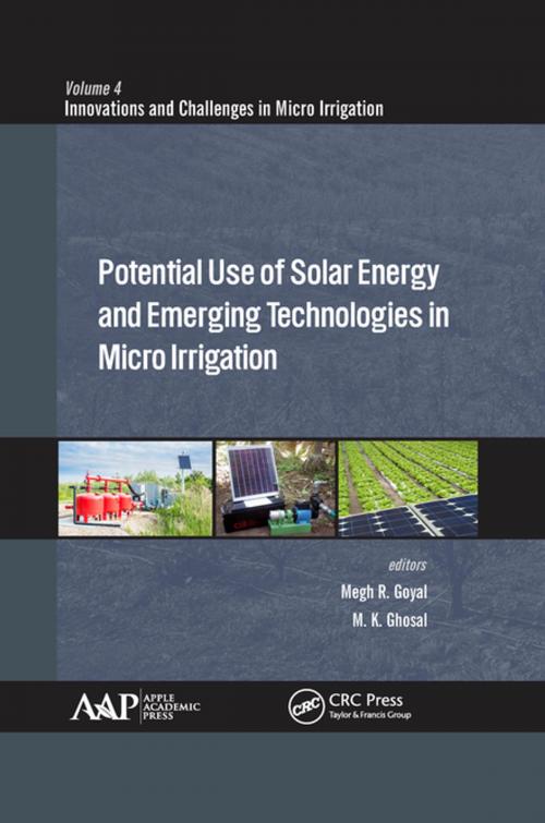 Cover of the book Potential Use of Solar Energy and Emerging Technologies in Micro Irrigation by , Apple Academic Press