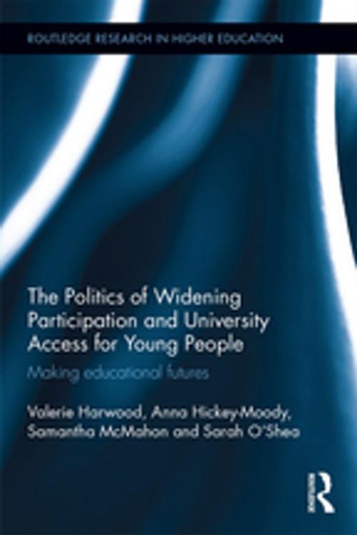 Cover of the book The Politics of Widening Participation and University Access for Young People by Valerie Harwood, Anna Hickey-Moody, Samantha McMahon, Sarah O'Shea, Taylor and Francis