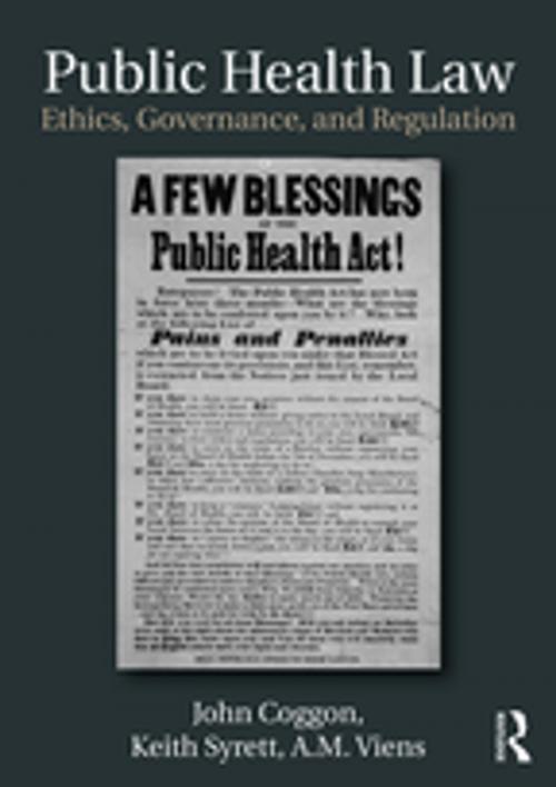 Cover of the book Public Health Law by John Coggon, Keith Syrett, A. M. Viens, Taylor and Francis