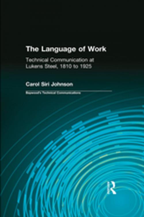 Cover of the book The Language of Work by Carol Siri Johnson, Charles H. Sides, Taylor and Francis