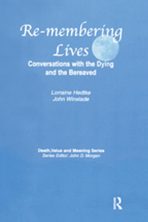 Cover of the book Remembering Lives by Lorraine Hedtke, John Winslade, Taylor and Francis