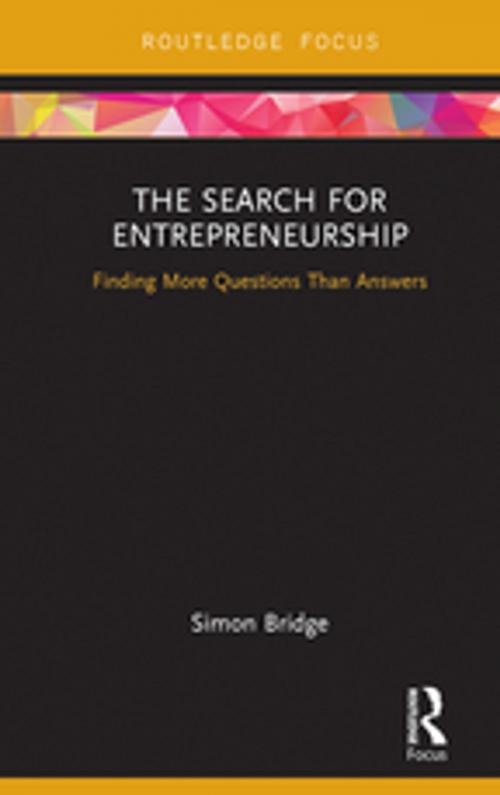 Cover of the book The Search for Entrepreneurship by Simon Bridge, Taylor and Francis