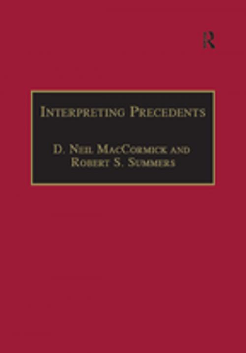Cover of the book Interpreting Precedents by , Taylor and Francis