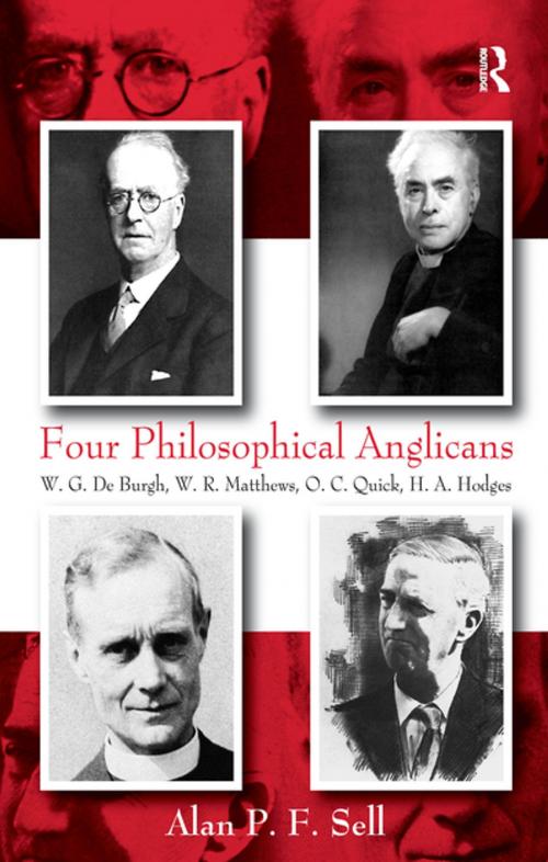 Cover of the book Four Philosophical Anglicans by Alan P.F. Sell, Taylor and Francis