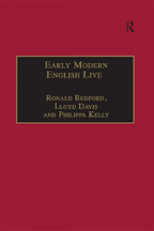 Cover of the book Early Modern English Lives by Ronald Bedford, Lloyd Davis, Taylor and Francis
