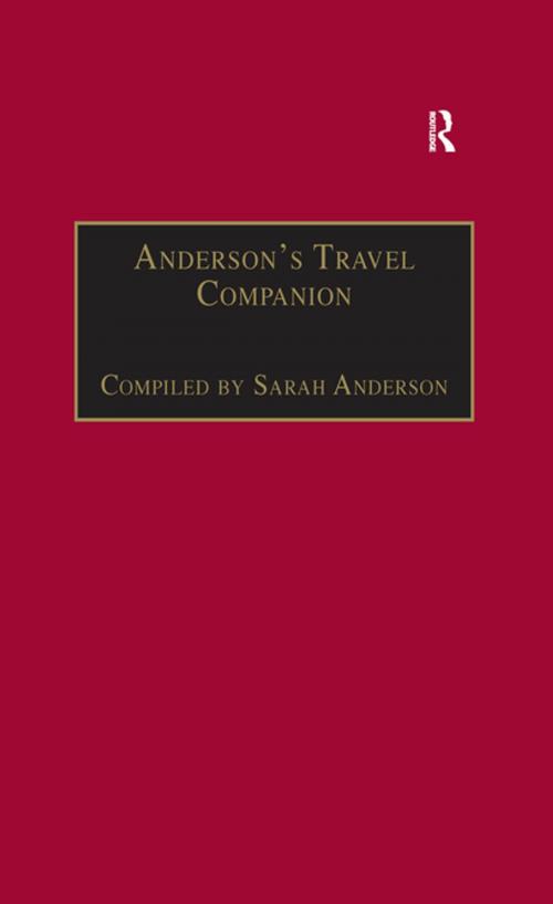 Cover of the book Anderson’s Travel Companion by Compiled by Sarah Anderson, Taylor and Francis