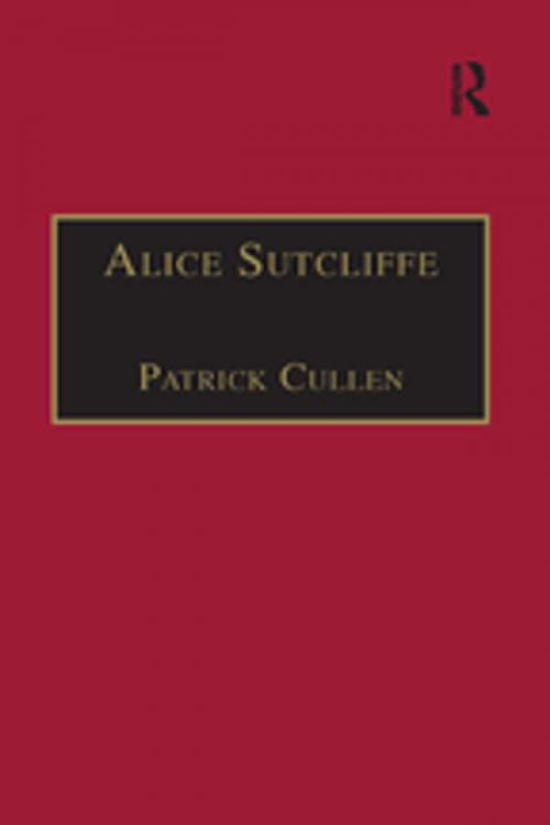Cover of the book Alice Sutcliffe by Patrick Cullen, Taylor and Francis