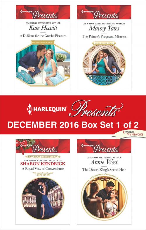 Cover of the book Harlequin Presents December 2016 - Box Set 1 of 2 by Kate Hewitt, Sharon Kendrick, Maisey Yates, Annie West, Harlequin