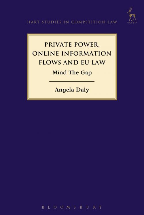 Cover of the book Private Power, Online Information Flows and EU Law by Dr Angela Daly, Bloomsbury Publishing